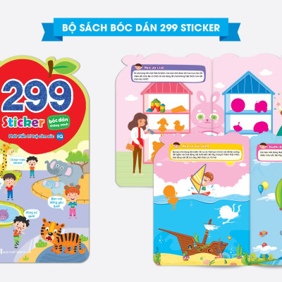 Bộ sách bóc dán phát triển trí tuệ cảm xúc CQ, IQ, EQ 299+ Stickers