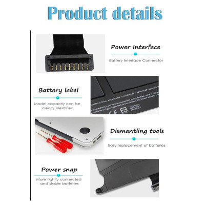 Pin Dành Tương Thích Cho Macbook Air 11 Inch A1370 Mid 2011 A1465 2012 Macbook A1406 TEEEMO PC Hàng Nhập Khẩu New Seal