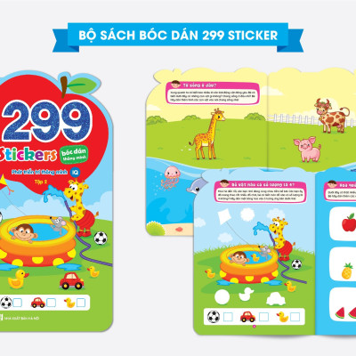 Bộ sách bóc dán phát triển trí tuệ cảm xúc CQ, IQ, EQ 299+ Stickers
