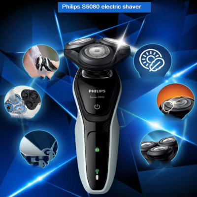 Máy cạo râu 3 lưỡi thương hiệu cao cấp Philips S5080 9W - HÀNG NHẬP KHẨU