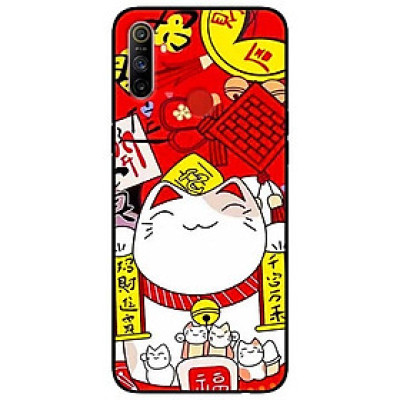 Ốp lưng dành cho Realme C3 mẫu Mèo Nằm Chờ Cá