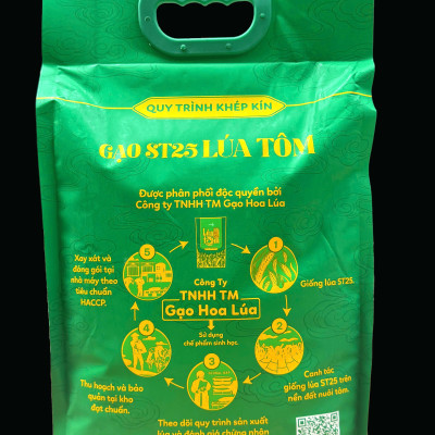 [Mua 1 Tặng 1] Mua 1 túi Gạo ST25 Lúa Tôm túi 5kg - Tặng 1 túi Tấm ST25 2kg (Tổng 7kg)