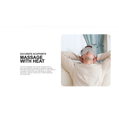 Máy massage mắt Havit EM1601 Túi Khí Giữ Nhiệt Cầm Tay Gập Được - Hàng Chính Hãng