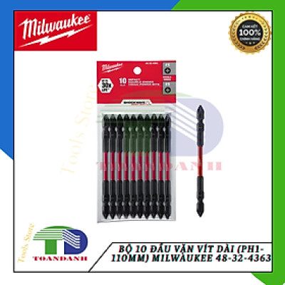 Bộ 10 Đầu vặn vít dài (PH1-110mm) Milwaukee 48-32-4363