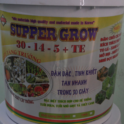 XÔ PHÂN BÓN TĂNG TRƯỞNG NPK 30-14-5 TE , LỚN LÁ , TO LÁ, LỚN TRÁI , DÀI THÂN  , MẬP THÂN , MẬP NỤ