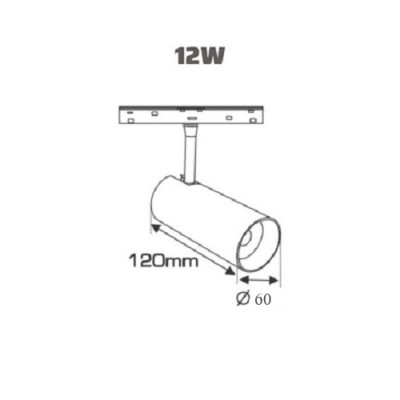 Đèn rọi ray nam châm Spotlight GSNCSP công suất 12W / 20W