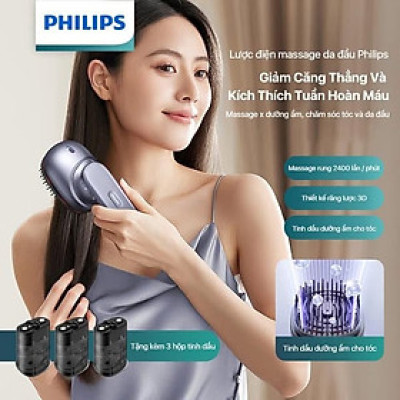 LƯỢC MASSAGE PHUN TINH DẦU PHILIPS 1511 Hàng chính hãng