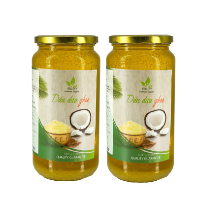 Dầu dừa ghee Viet healthy 1000ml, giàu vitamin A,D,K2,E, giúp thải độc, giàu chất xơ, bảo vệ tim mạch, tăng miễn dịch