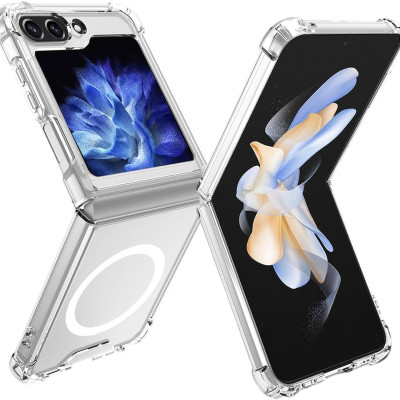Ốp lưng chống sốc trong suốt hỗ trợ sạc từ tính nam châm cho Samsung Galaxy Z Flip 7 Flip 6 Flip 5 Flip 4 Flip 3 5G hiệu Likgus Magetic Case siêu mỏng 0.6mm, độ trong tuyệt đối, chống trầy xước, chống ố vàng, tản nhiệt tốt - Hàng nhập khẩu