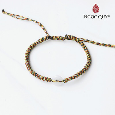 Vòng tay đồng điếu thắt dây đa sắc - Ngọc Quý Gemstones