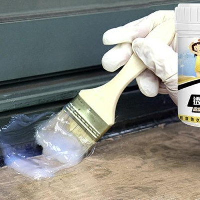 Keo Quét Chống Thấm Trong Suốt 1L Pure Acrylic 14X12Cm Tặng Kèm Cọ