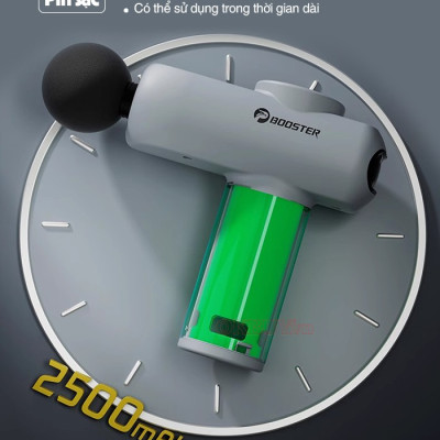 Súng (Máy) Massage Cầm Tay Booster Boluojun MINI V2 New -  8 Đầu Mát Xa