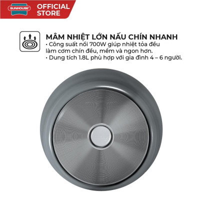 [Hàng chính hãng] Nồi cơm điện SUNHOUSE 1.8L SHD8602 