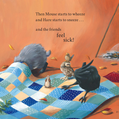 Sách tranh song ngữ Gấu bị ốm - Ehomebooks