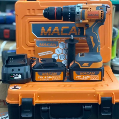 Máy Khoan Pin MACAN 3 Chức Năng 98Vf, Máy Khoan Từ 13ly Không Chổi Than Kèm Phụ Kiện