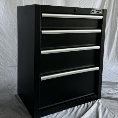 Tủ dụng cụ CSPS 61cm - 04 hộc kéo màu đen (tay nắm trắng)