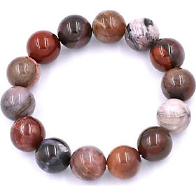 Vòng tay chuối hạt Gỗ Hóa Thạch 14 ly 14 hạt - hợp tất cả các mệnh