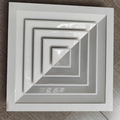 Cửa gió khuếch tán 350x350 nhôm sơn tĩnh điện, cửa gió cấp điều hòa âm trần