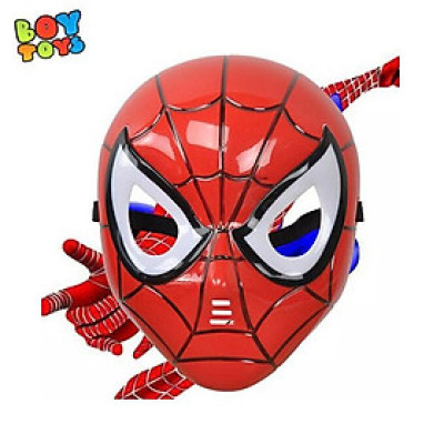 Mặt nạ siêu nhân Spider Man 3D có trang bị đèn