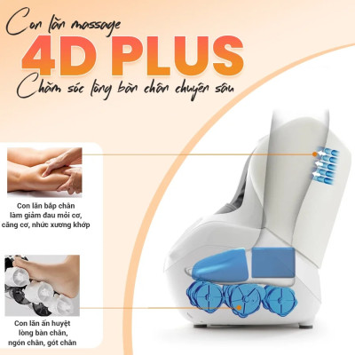 Máy Massage Chân Và Bắp Chân OKACHI JP-986 Với Con Lăn Massage 4D Plus, Nhiệt Hồng Ngoại