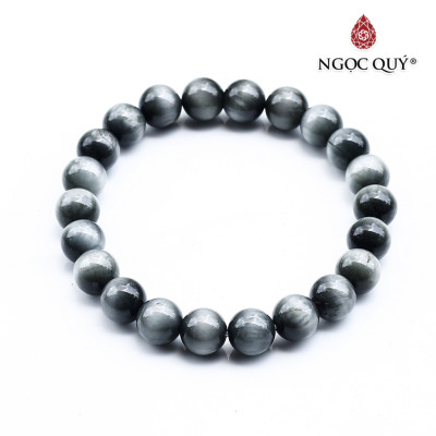 Vòng tay đá mắt ưng xám 8mm mệnh thủy , mộc - Ngọc Quý Gemstones