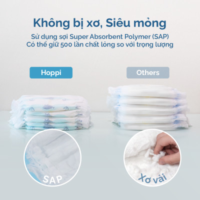 Tã / bỉm quần Hoppi AirDream Diaper số lượng M 44 / L 38 / XL 32 / XXL 28 miếng