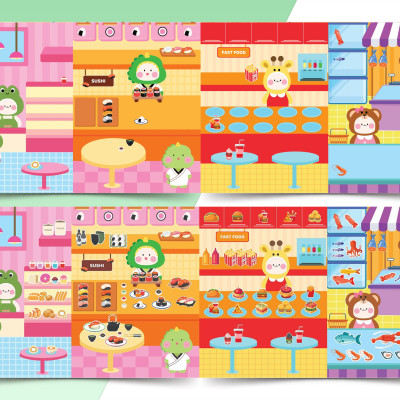 Sách Trò Chơi Đồ Hàng - Phố Ẩm Thực