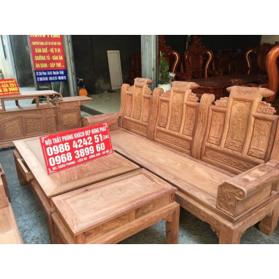 Bàn ghế Âu Á Hộp Cuốn Thư gỗ hương đá