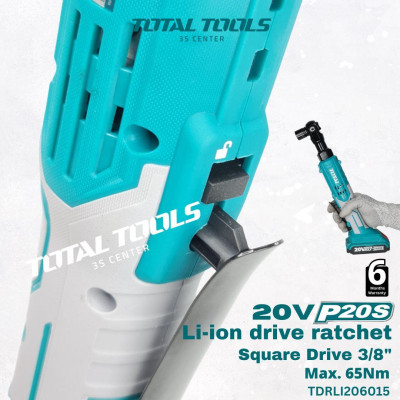 MÁY BẮN BULONG GÓC DÙNG PIN LITHIUM 20V (2.0Ah & 1 sạc) TOTAL TDRLI206015 - HÀNG CHÍNH HÃNG