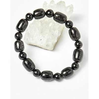 Vòng nữ lu thống thạch anh tóc đen hạt 10.6x8.6mm, đk 52mm mệnh thủy, mộc - Ngọc Quý Gemstones