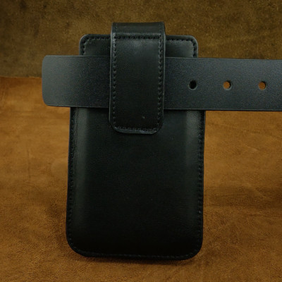 Bao da đựng 2 điện thoại có sử dụng ốp lưng vừa đeo lưng và cầm tay da bò thật may thủ công bền đẹp - Hàng chính hãng