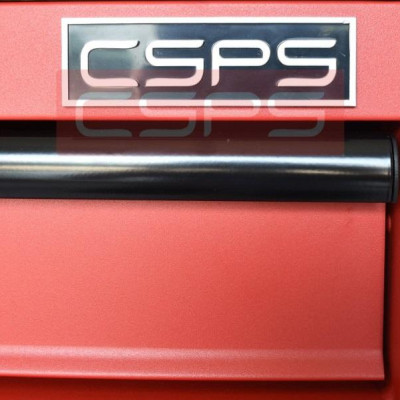 Bộ 2 Tủ dụng cụ CSPS 122cm 2 hộc kéo màu đỏ mặt ván gỗ kèm vách lưới