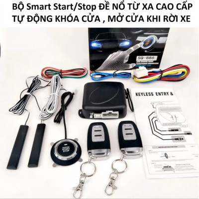 Bộ Start/Stop Đề Nổ Ô Tô Xe Hơi Từ Xa Engine 12V PKE Tự Động Khóa Cửa Smartkey Bản Cao Cấp, ĐÈN TRANG TRÍ , ĐỒNG HỒ TREO TƯỜNG