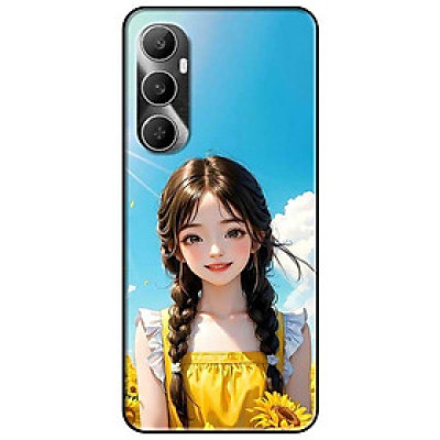 Ốp lưng cho Realme 9i - Realme 10 - C11 2021 - C65 4G - C67 - C20 - Poco X6 5G - Mỹ Nữ Hoa Hướng Dương - Hàng Chính Hãng