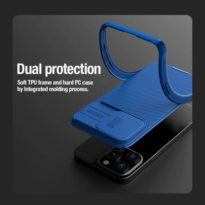 Ốp lưng dành cho iPhone 16 Pro Max, iPhone 16 Pro, iPhone 16 Plus, iPhone 16 hiệu NILLKIN Camshield trượt bảo vệ Camera chống sốc cao cấp - Hàng chính hãng.