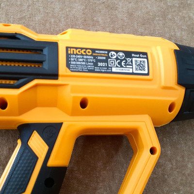 MÁY THỔI HƠI NÓNG 2000W (380°C/570°C) INGCO HG200028 - HÀNG CHÍNH HÃNG