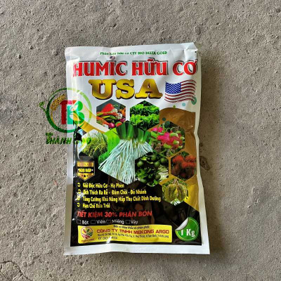 Phân bón hữu cơ Cty Bio Delta Gold Humic Hữu Cơ USA (1Kg) - ra rễ, hạ phèn, giải độc hữu cơ