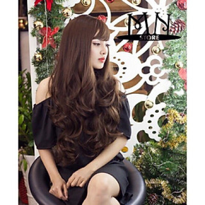 Tóc giả cao cấp chịu nhiệt- tặng lứoi chùm tóc- hình thật