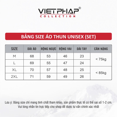 Áo Thun Nam VIỆT PHÁP Form Unisex Chất liệu Cotton co dãn thấm hút mồ hồi tốt 93301A