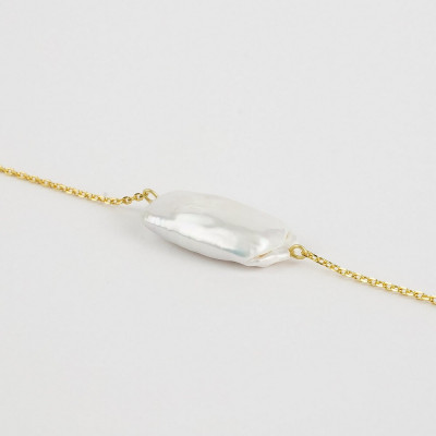 Lắc Ngọc Trai FW Baroque UK Style (Rectangle Pearl) - MOON Jewelry