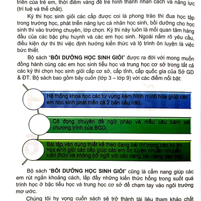 Bồi Dưỡng Học Sinh Giỏi Tiếng Anh Lớp 6