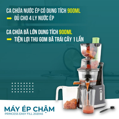Máy ép chậm Princess Easy Fill 202045- Hàng chính hãng
