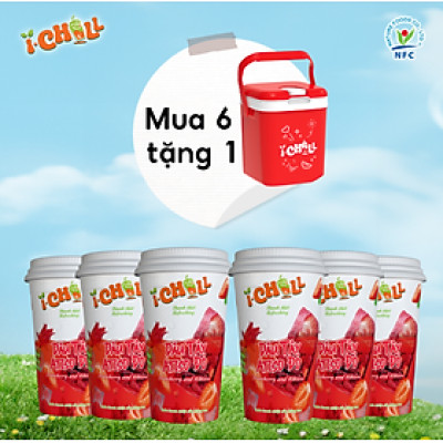 [COMBO 6 LY] iChill Dâu Tây Atiso Đỏ Nước Thanh Nhiệt Sấy Thăng Hoa Từ Trái Cây Tự Nhiên