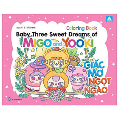 Sách - Sách Tô Màu BabyThree Sweet Dreams Of Migo And Yooki (Bìa Ngẫu Nhiên)