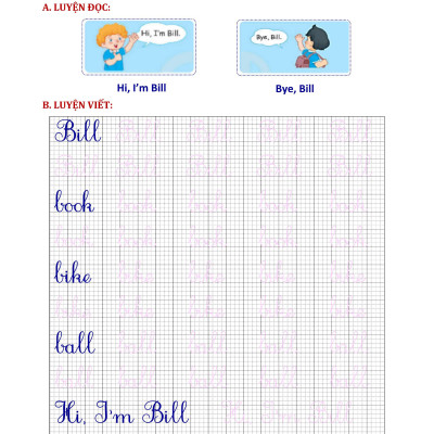 Phiếu Bài Tập Cuối Tuần Tiếng Anh 1