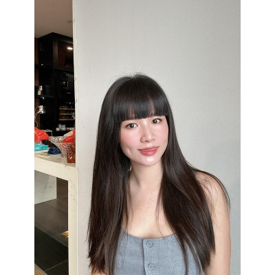 Mái ngố đơn tóc thậ.t nữ (không có tóc phía sau) - Tóc Giả Vân Anh