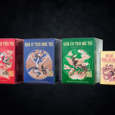 Hộp Quà Tặng Gồm 4 Sản Phẩm: Bổ Khí Tăng Lực Hoàn, Hỗ Trợ Giảm Cân Trà Thảo Mộc, Dưỡng Tâm An Thần Trà, Định Áp Thảo Dược Trà