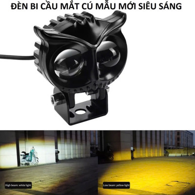 (Loại Tốt) Đèn Trợ Sáng Xe Máy Ô Tô Mắt Cú X22 Pro 45W – Cốt Vàng Pha Trắng Dành Cho Khách VIP