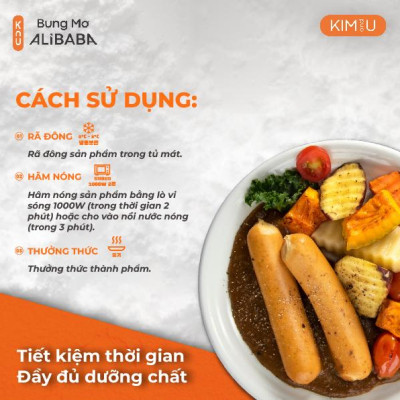 Xúc Xích Ức Gà Cà Ri Hàn Quốc Ăn Liền Healthy Tăng Cơ Giảm Cân - Gói 100g