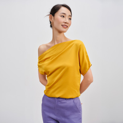 Áo Lệch Vai Hướng Dương TOP165 thời trang thiết kế Hity